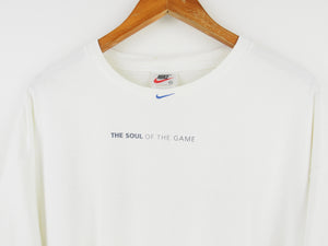 VINTAGE NIKE NECK SWOOSH GRAPHIC T SHIRT - XL