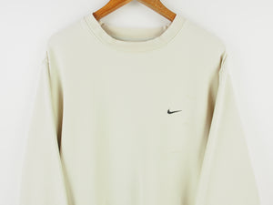 VINTAGE NIKE SWOOSH CREAM CREWNECK - XL