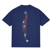 Load image into Gallery viewer, TRIAX 'BUNGEE' SYSTEM T-SHIRT - NAVY
